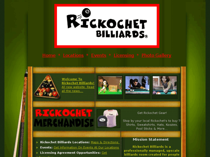 www.rickochetbilliards.com