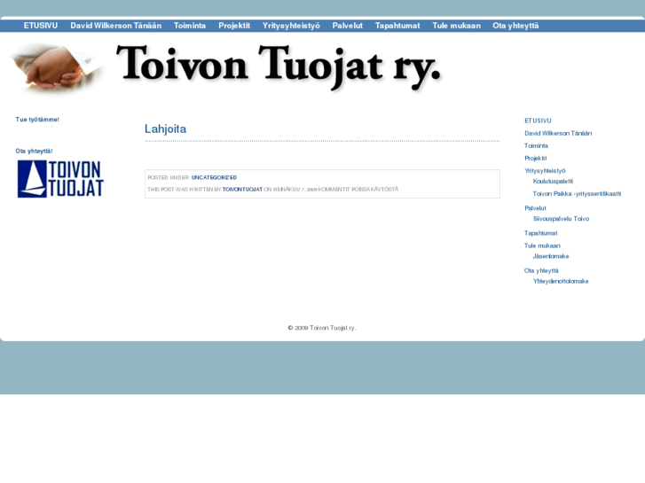 www.toivontuojat.org