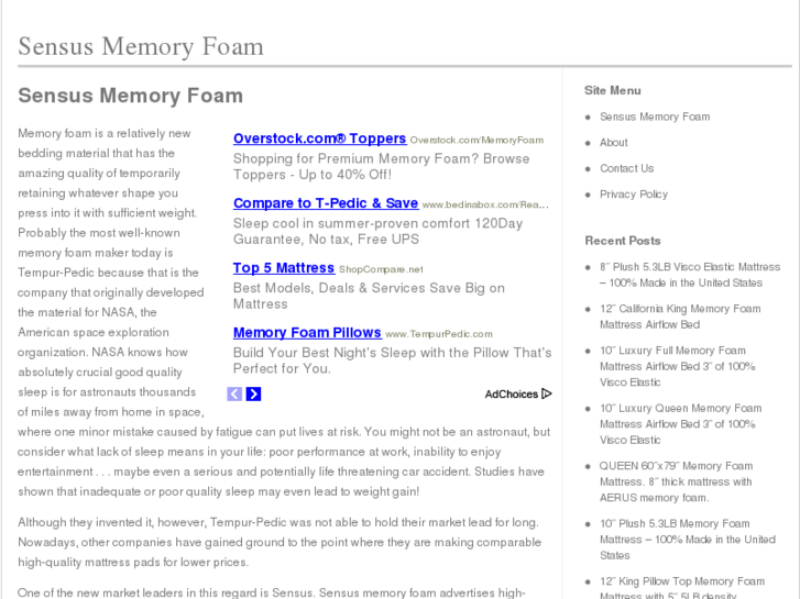 www.sensusmemoryfoam.net
