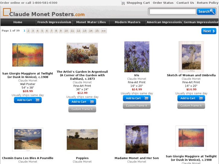 www.claudemonetposters.com