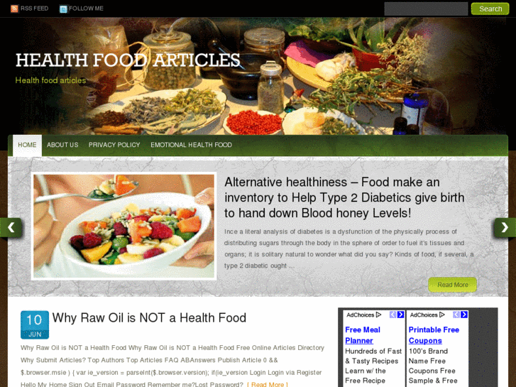 www.healthfoodarticles.com