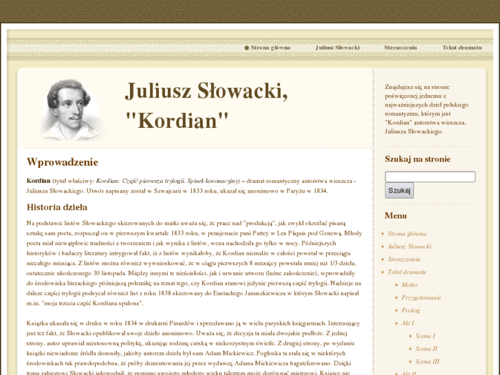 www.juliusz-slowacki-kordian.pl