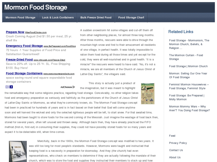 www.mormonfoodstorage.org