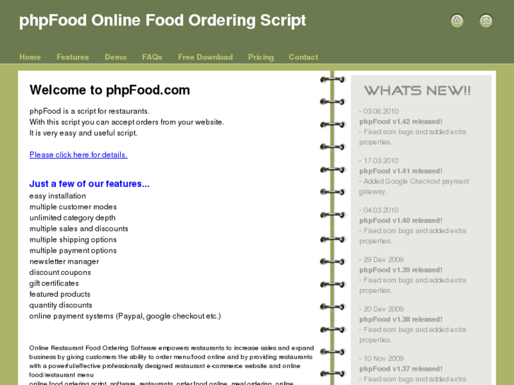 www.phpfood.com