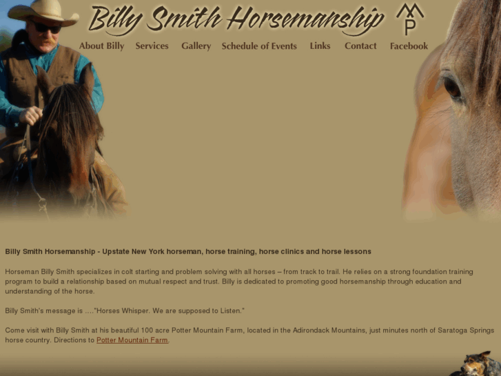 www.billysmithhorsemanship.com