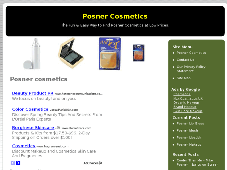 www.posnercosmetics.net