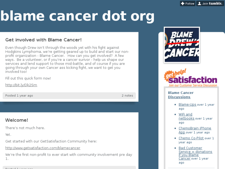 www.blamecancer.org