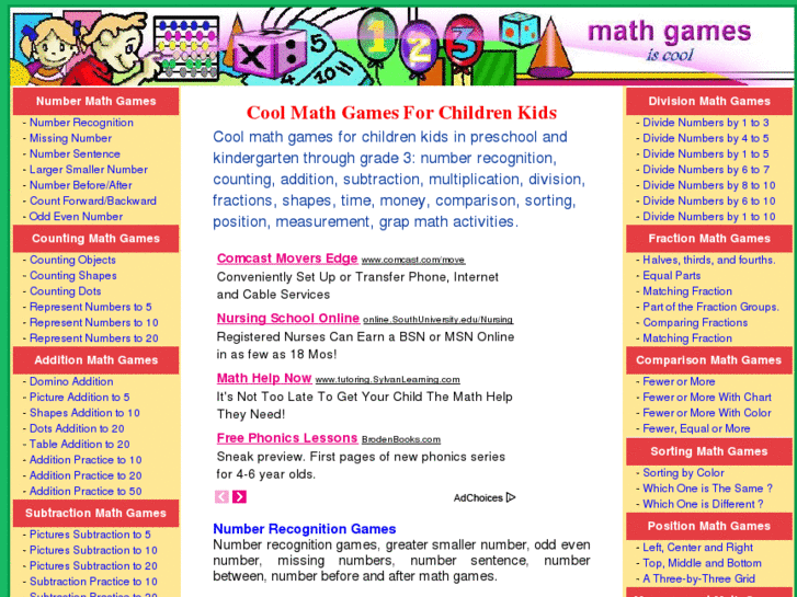 www.mathgamesiscool.com