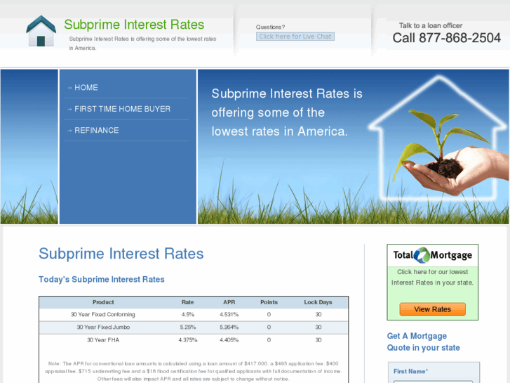 www.subprimeinterestrates.com