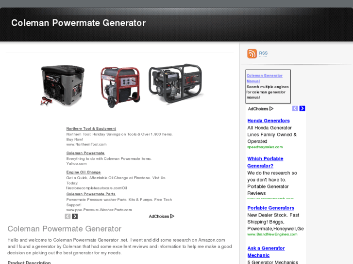 www.colemanpowermategenerator.net