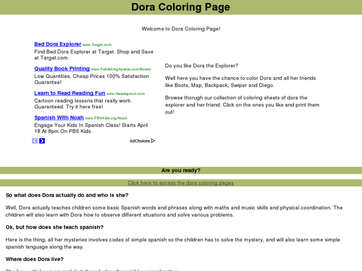 www.doracoloringpage.com