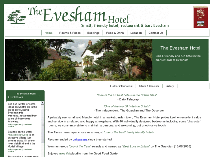 www.eveshamhotel.com