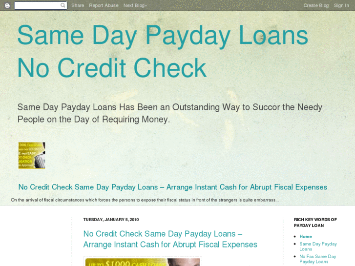 www.nocreditchecksamedaypaydayloans.com