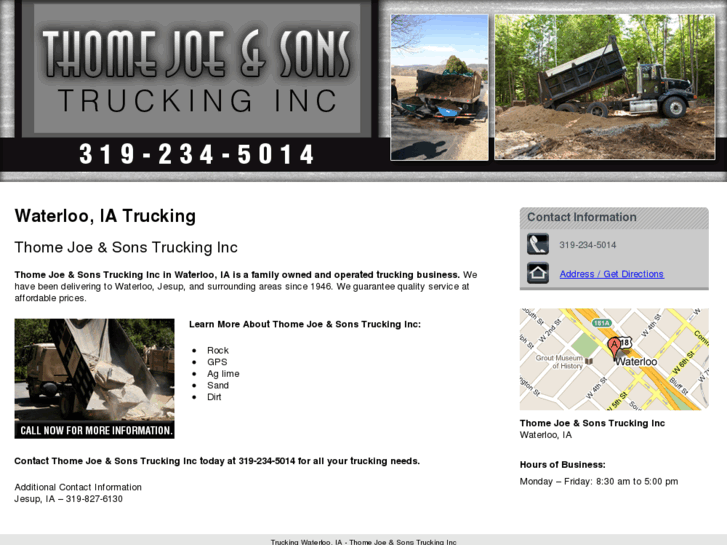 www.joethomeandsonstrucking.com