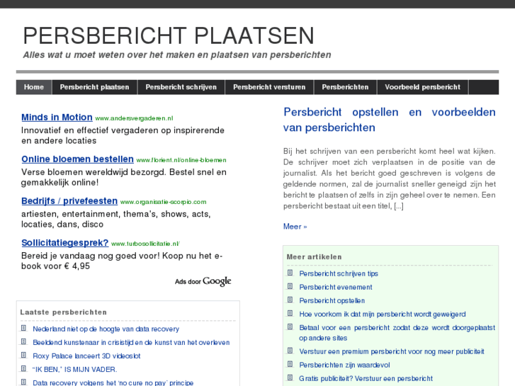 www.persberichtplaatsen.nl