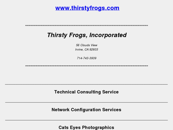 www.thirstyfrogs.com