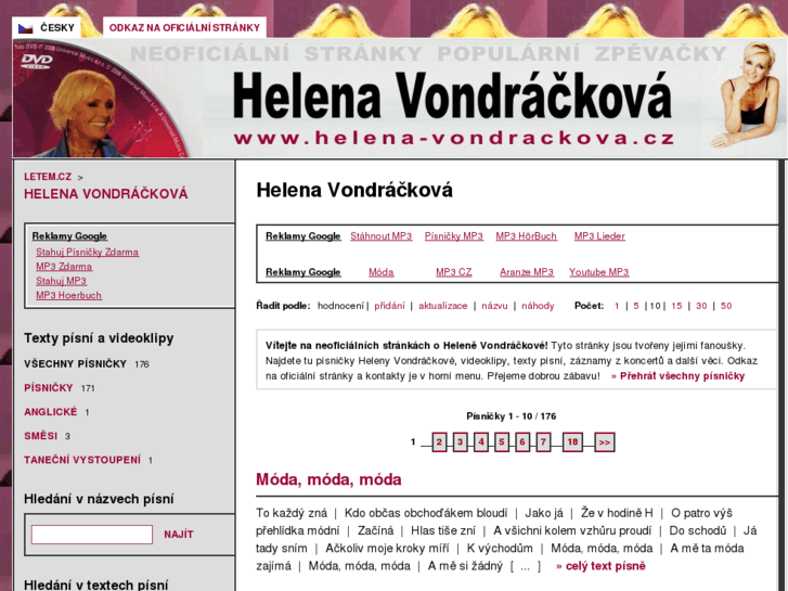 www.helena-vondrackova.cz