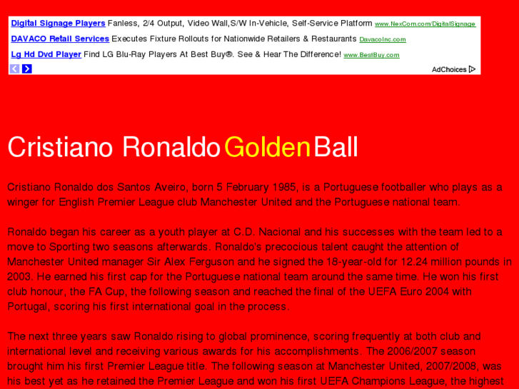 www.ronaldogoldenball.com