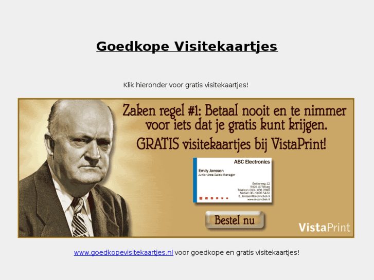 www.goedkopevisitekaartjes.nl