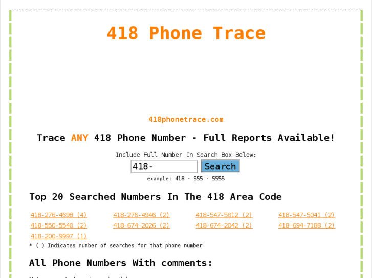 www.418phonetrace.com