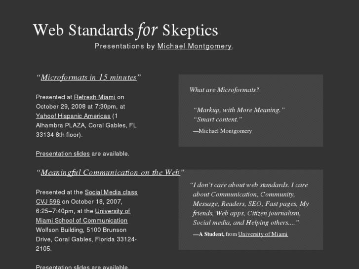 www.webstandardsforskeptics.com