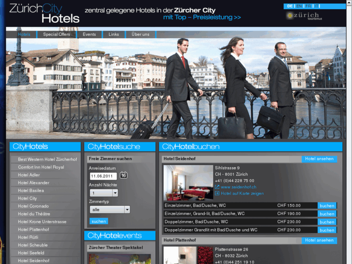 www.zurichcityhotels.com