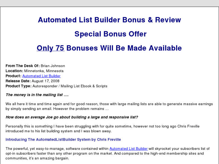 www.automatedlistbuilder.net