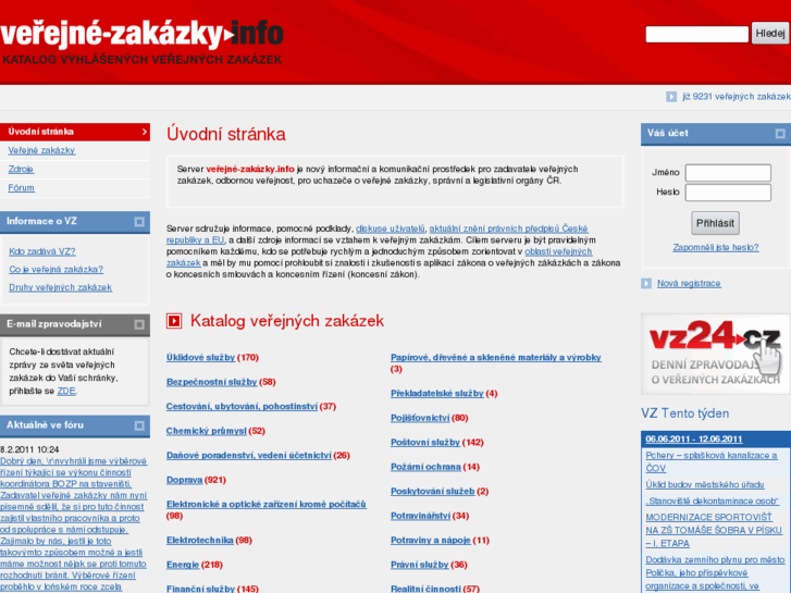 www.verejne-zakazky.info