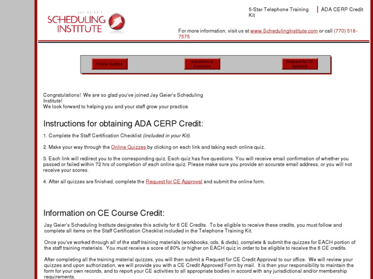 www.schedulinginstitutece.com