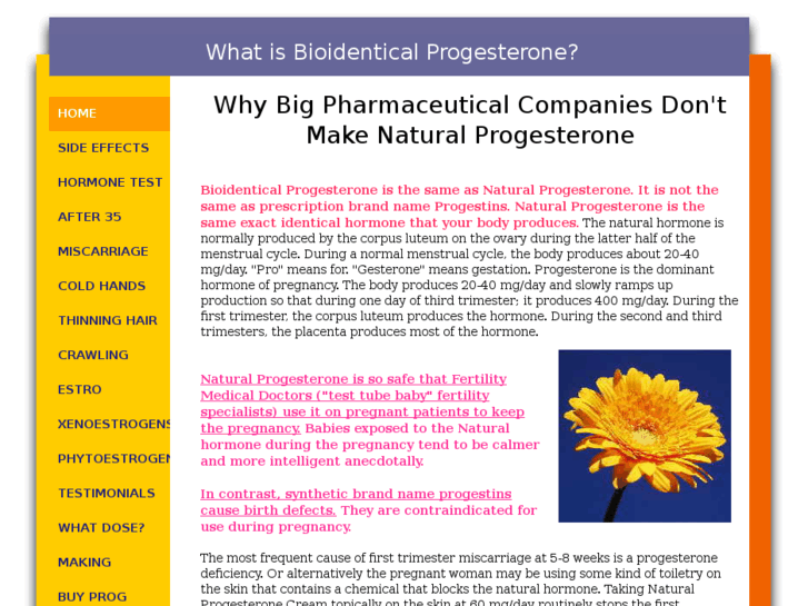 www.bioidenticalprogesterone.info