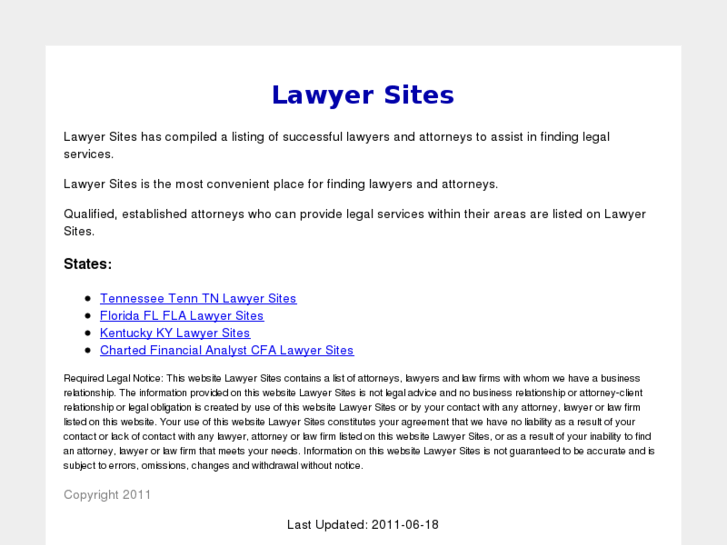 www.lawyersites.org