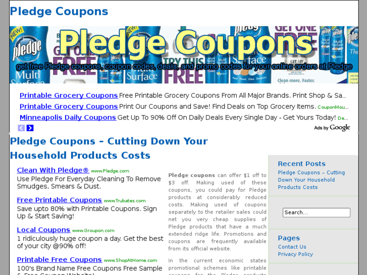 www.pledgecoupons.com