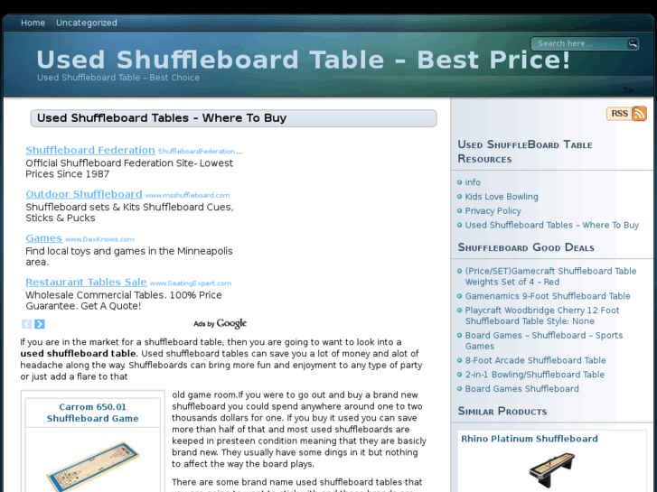 www.usedshuffleboardtable.com