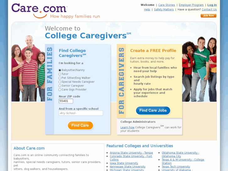 www.collegecaregivers.com