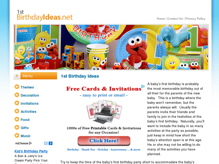 www.1stbirthdayideas.net