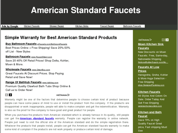 www.americanstandardfaucets.net