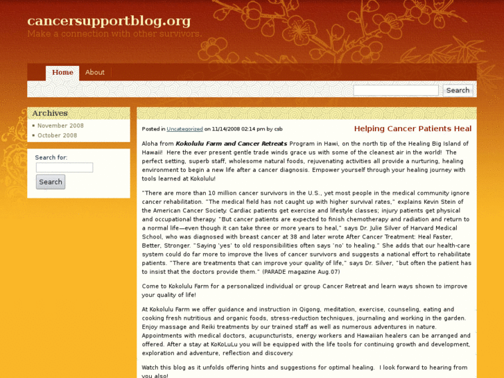 www.cancersupportblog.org
