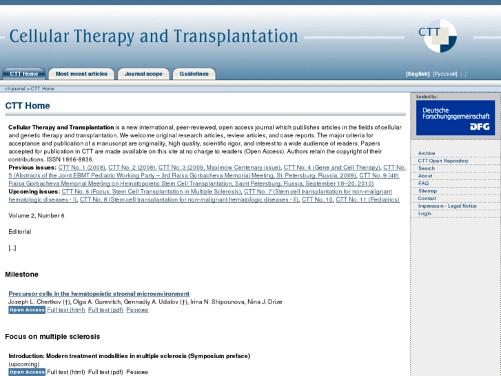 www.cellulartherapyandtransplantation.com