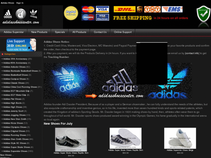 www.adidasshoescenter.com