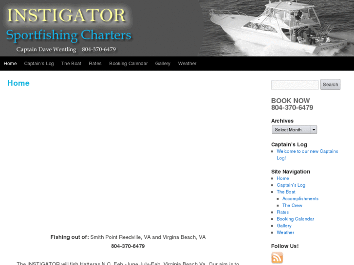 www.instigatorcharters.com