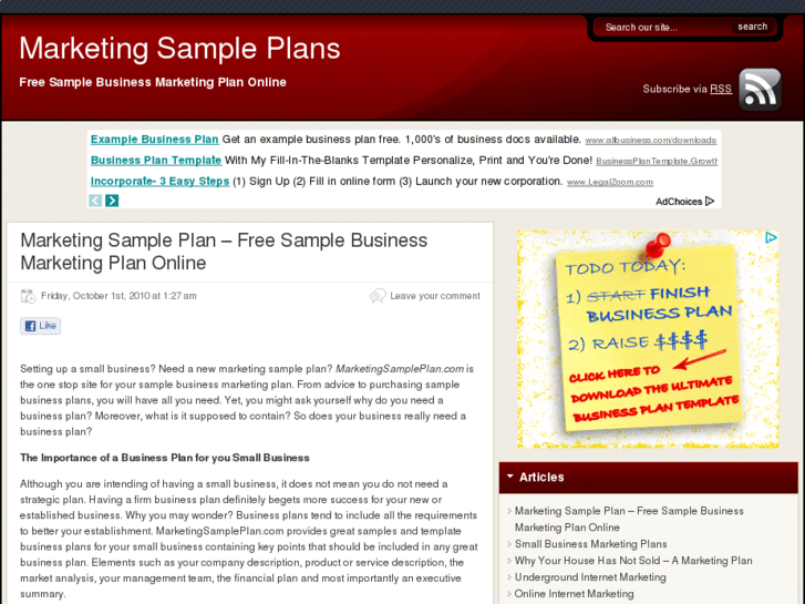 www.marketingsampleplan.com