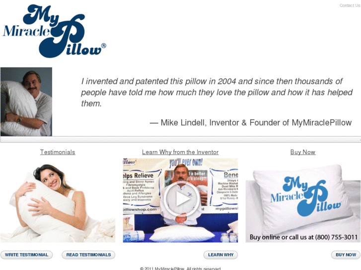 www.mymiraclepillow.com