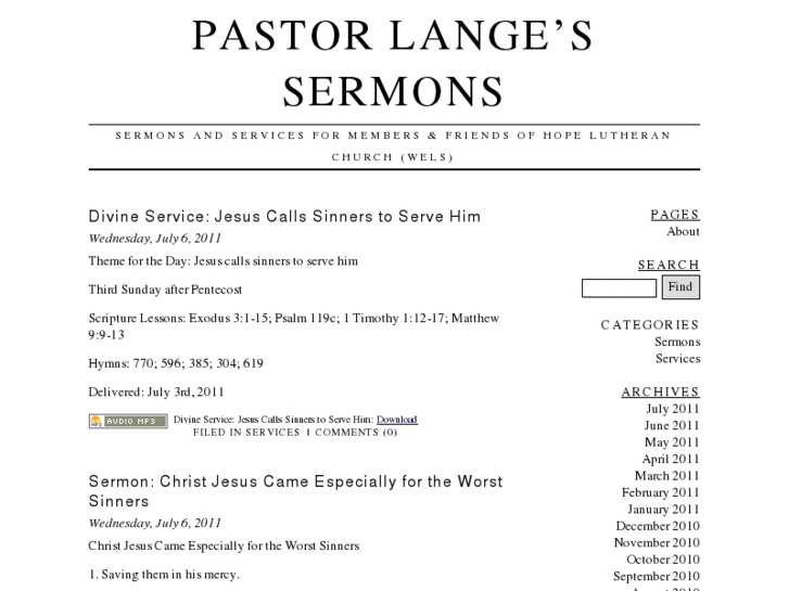 www.pastorlangessermons.com