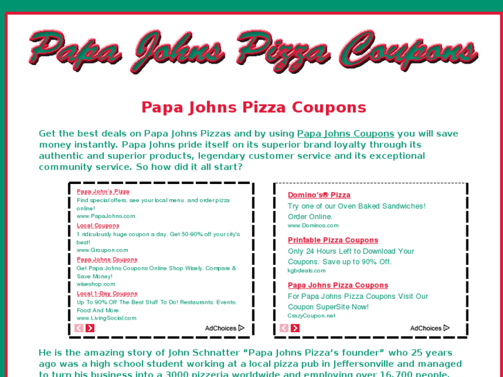 www.papa-johns-pizza-coupons.com