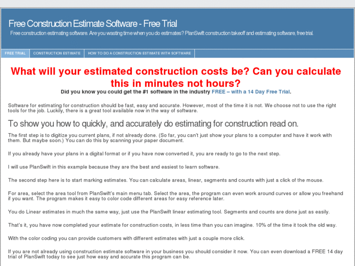 www.freeconstructionestimatesoftware.com