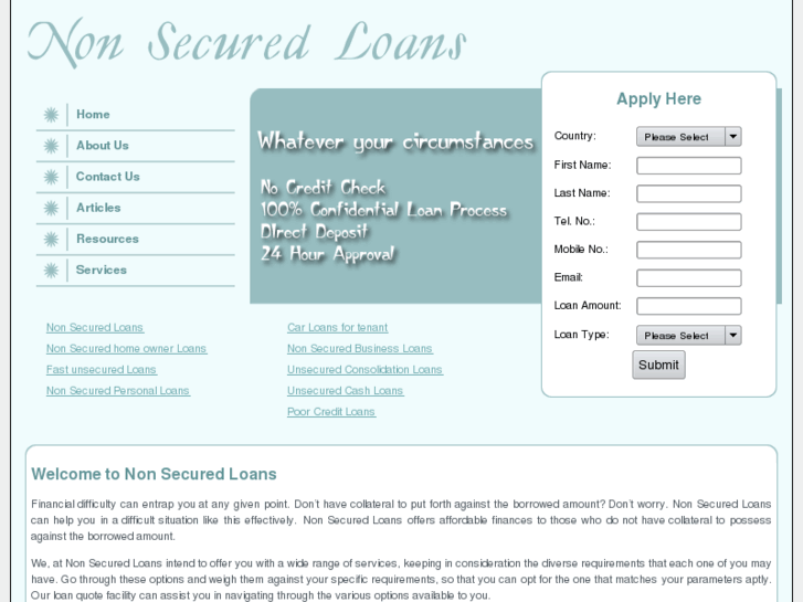 www.nonsecuredloans.net