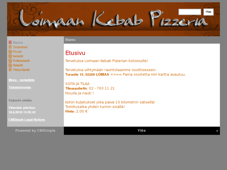 www.loimaanpizzeria.com