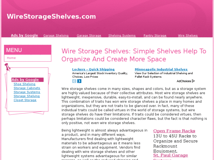 www.wirestorageshelves.com