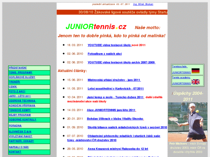 www.juniortennis.cz