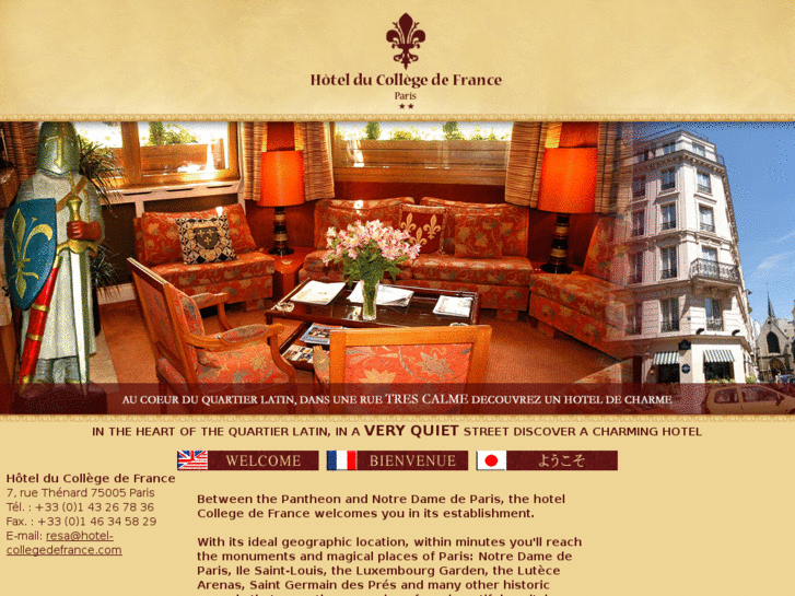 www.collegefrance-paris-hotel.com